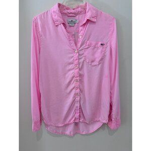 Vineyard Vines Womens Pink Button-Up Shirt Size 8 100% Tencel Lyocell
